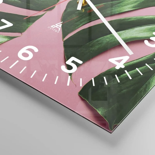 Horloge murale - Pendule murale - Rendez-vous vert - 30x30 cm