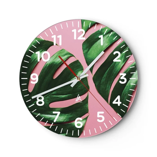 Horloge murale - Pendule murale - Rendez-vous vert - 40x40 cm