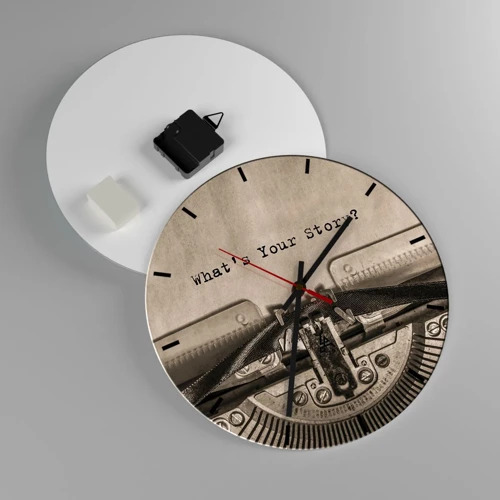 Horloge murale - Pendule murale - Réponds-moi - 30x30 cm