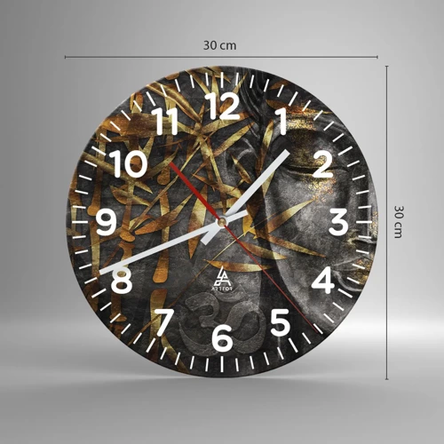 Horloge murale - Pendule murale - Ressentir le calme - 30x30 cm