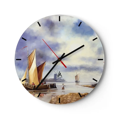 Horloge murale - Pendule murale - Retour de marin - 30x30 cm