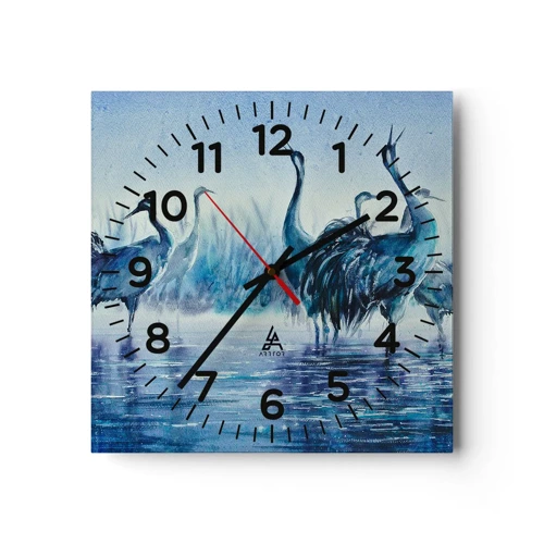 Horloge murale - Pendule murale - Réunion matinale - 30x30 cm