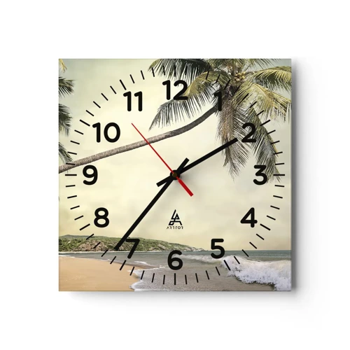Horloge murale - Pendule murale - Rêve tropical - 30x30 cm
