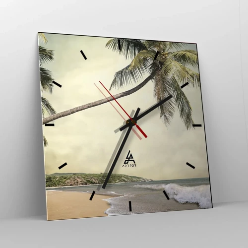 Horloge murale - Pendule murale - Rêve tropical - 30x30 cm