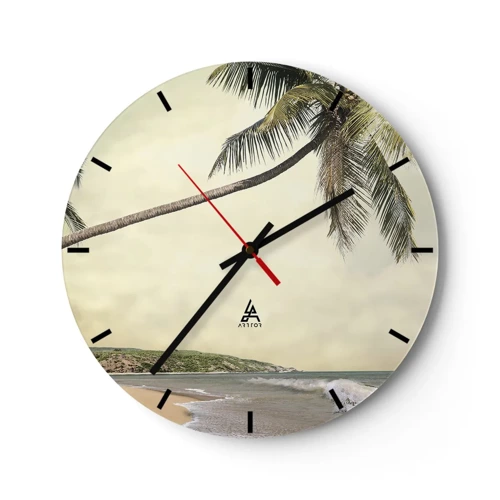 Horloge murale - Pendule murale - Rêve tropical - 30x30 cm