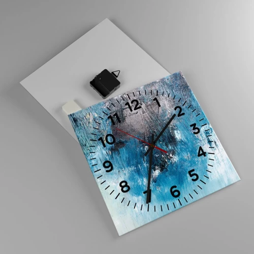 Horloge murale - Pendule murale - Rhapsodie en bleu - 30x30 cm