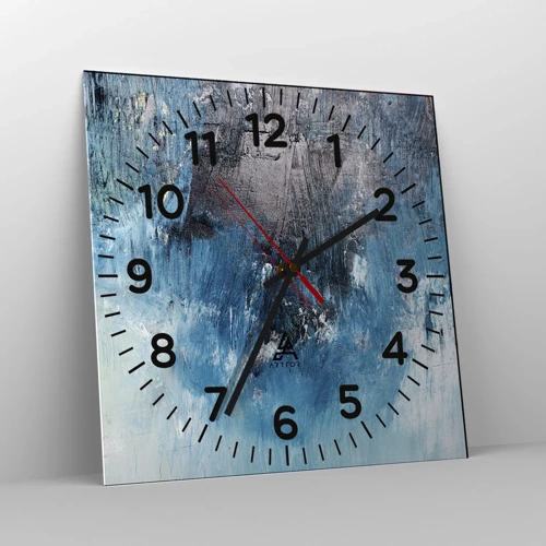 Horloge murale - Pendule murale - Rhapsodie en bleu - 30x30 cm