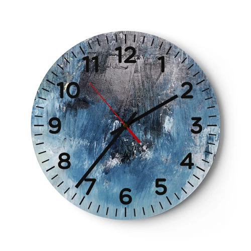 Horloge murale - Pendule murale - Rhapsodie en bleu - 30x30 cm