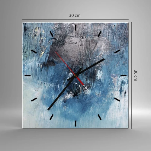 Horloge murale - Pendule murale - Rhapsodie en bleu - 30x30 cm