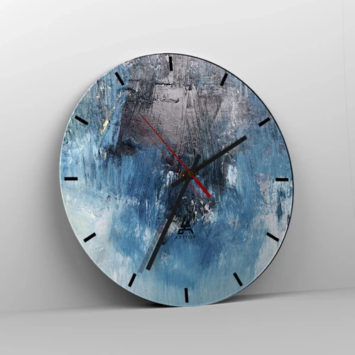 Horloge murale - Pendule murale - Rhapsodie en bleu - 30x30 cm