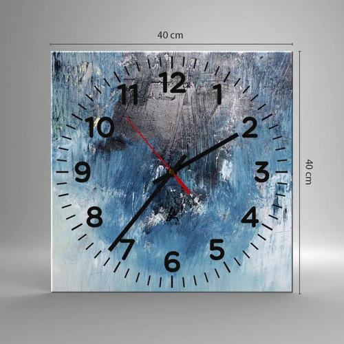 Horloge murale - Pendule murale - Rhapsodie en bleu - 40x40 cm
