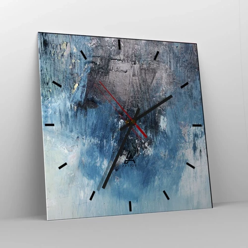 Horloge murale - Pendule murale - Rhapsodie en bleu - 40x40 cm