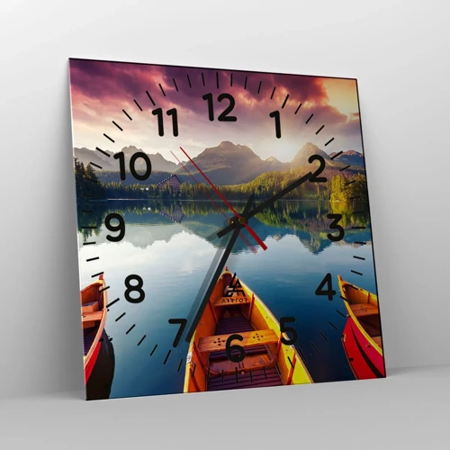 Horloge murale - Pendule murale - Rien contre nature - 30x30 cm