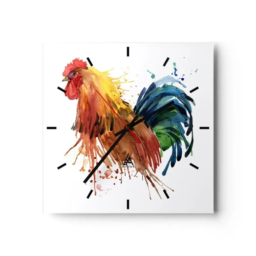 Horloge murale - Pendule murale - Robe royale, fierté royale - 30x30 cm