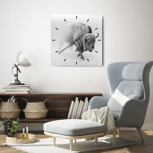 Horloge murale - Pendule murale - Roi de la prairie - 30x30 cm