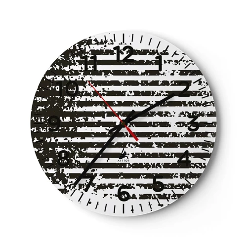 Horloge murale - Pendule murale - Rythme et bruissement - 30x30 cm