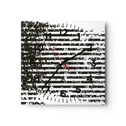 Horloge murale - Pendule murale - Rythme et bruissement - 40x40 cm