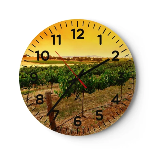 Horloge murale - Pendule murale - S'abreuver du soleil - 40x40 cm