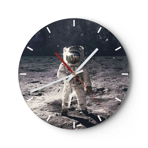 Horloge murale - Pendule murale - Salutations de la lune - 30x30 cm