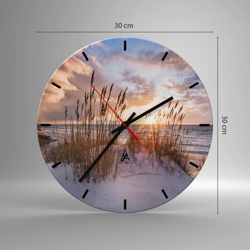 Horloge murale - Pendule murale - Salutations du soleil et du vent - 30x30 cm