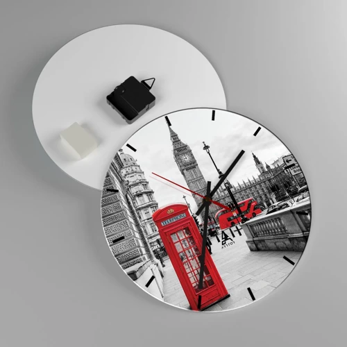 Horloge murale - Pendule murale - Sans aucun doute Londres - 30x30 cm