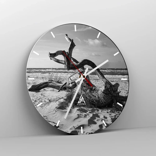 Horloge murale - Pendule murale - Sculpture marine - 40x40 cm