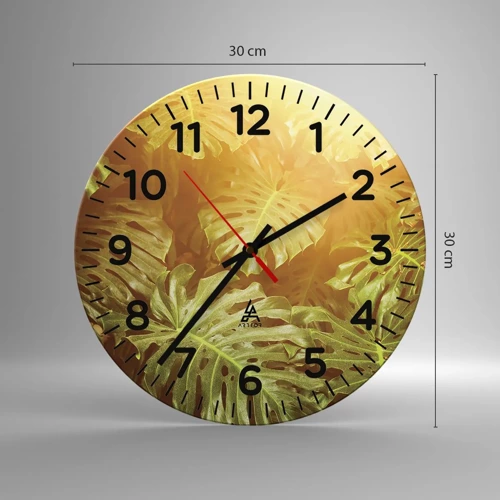 Horloge murale - Pendule murale - Se fondre dans la verdure - 30x30 cm