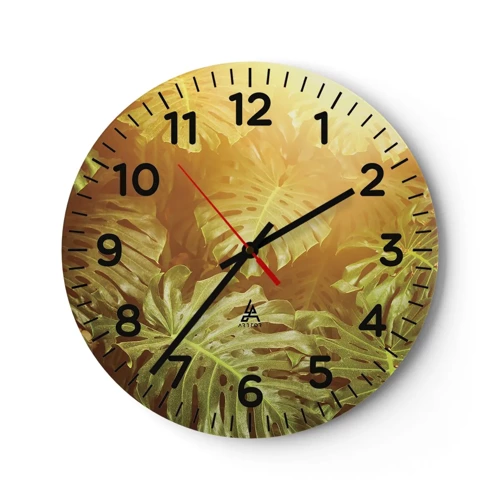 Horloge murale - Pendule murale - Se fondre dans la verdure - 40x40 cm