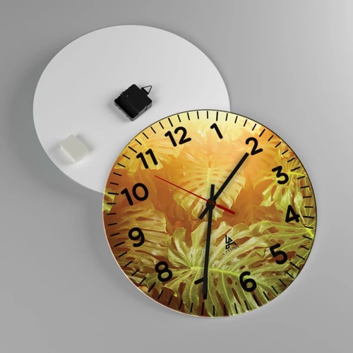 Horloge murale - Pendule murale - Se fondre dans la verdure - 40x40 cm