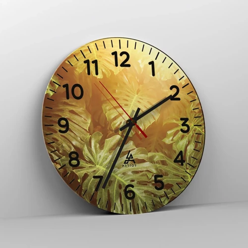 Horloge murale - Pendule murale - Se fondre dans la verdure - 40x40 cm