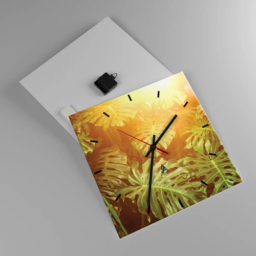 Horloge murale - Pendule murale - Se fondre dans la verdure - 40x40 cm