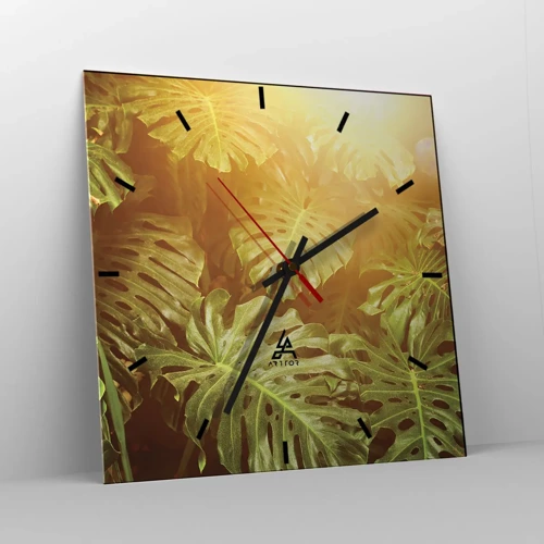 Horloge murale - Pendule murale - Se fondre dans la verdure - 40x40 cm