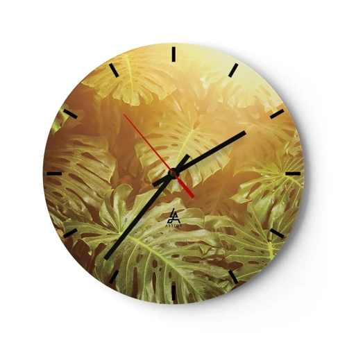 Horloge murale - Pendule murale - Se fondre dans la verdure - 40x40 cm