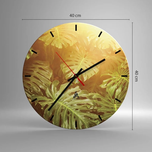 Horloge murale - Pendule murale - Se fondre dans la verdure - 40x40 cm
