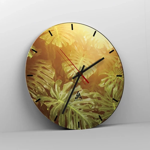 Horloge murale - Pendule murale - Se fondre dans la verdure - 40x40 cm