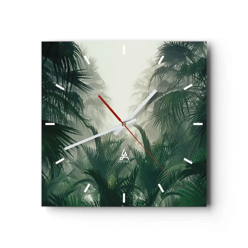 Horloge murale - Pendule murale - Secret tropical - 40x40 cm