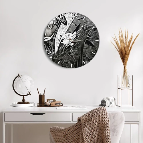 Horloge murale - Pendule murale - Seulement en apparence un homme froid - 30x30 cm