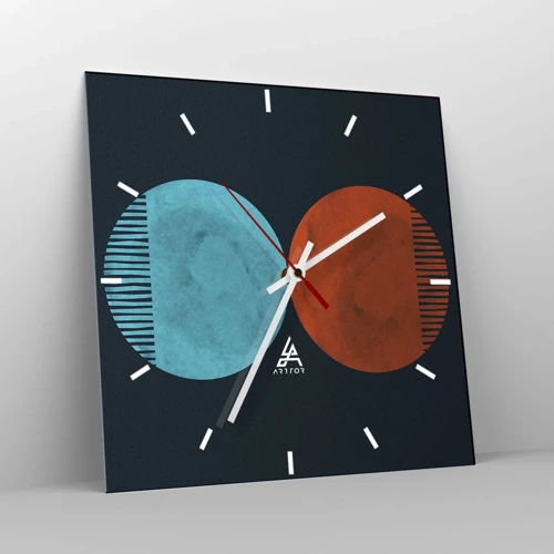 Horloge murale - Pendule murale - Seulement la géométrie ? - 30x30 cm