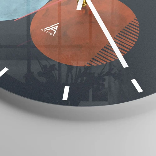 Horloge murale - Pendule murale - Seulement la géométrie ? - 40x40 cm