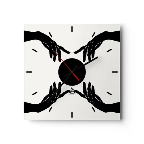 Horloge murale - Pendule murale - Signe secret - 30x30 cm