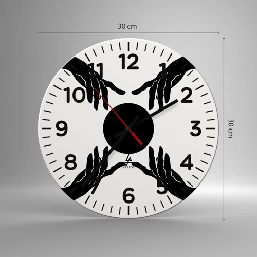 Horloge murale - Pendule murale - Signe secret - 30x30 cm