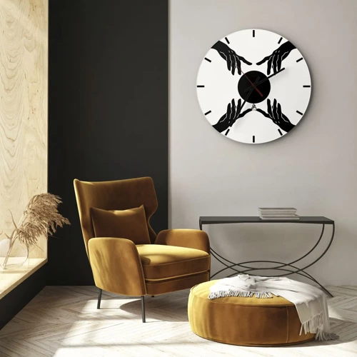 Horloge murale - Pendule murale - Signe secret - 30x30 cm