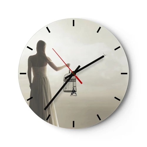 Horloge murale - Pendule murale - Soi libre - 30x30 cm