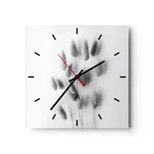 Horloge murale - Pendule murale - Son herbe duveteuse - 30x30 cm