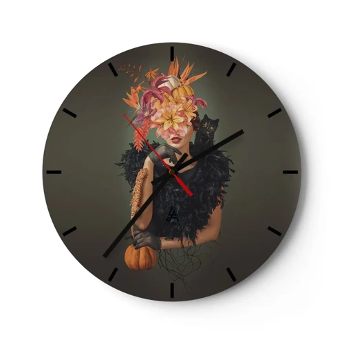 Horloge murale - Pendule murale - Sort de sorcière - 30x30 cm
