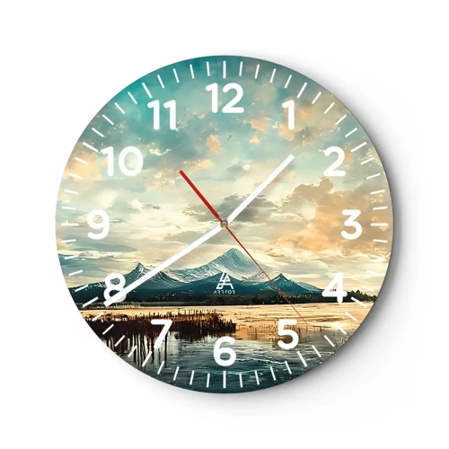 Horloge murale - Pendule murale - Sous la protection du ciel - 30x30 cm
