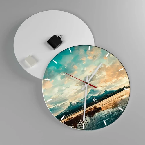 Horloge murale - Pendule murale - Sous la protection du ciel - 40x40 cm