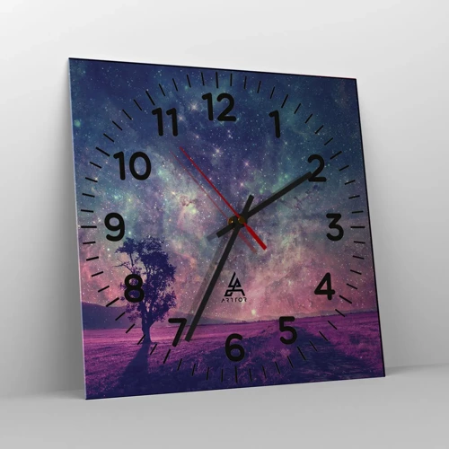 Horloge murale - Pendule murale - Sous un ciel magique - 40x40 cm