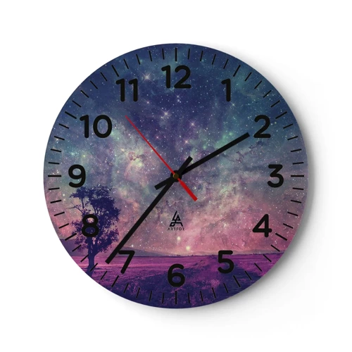 Horloge murale - Pendule murale - Sous un ciel magique - 40x40 cm