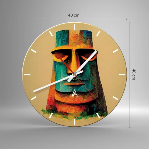 Horloge murale - Pendule murale - Statuesque et sympathique - 40x40 cm